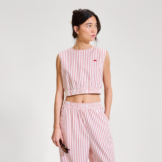 Ellesse Γυναικεία αμάνικη μπλούζα Resort Stripe Sarzana Top